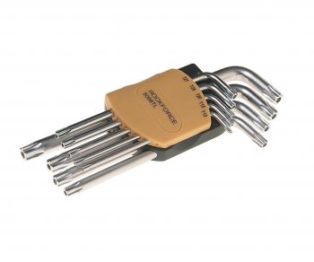 619 р. Набор ключей TORX T10Н-Т50Н Г-образных 9 предметов с держателем ROCKFORCE ROCKFORCE rf-5098tl  с доставкой в г. Керчь. Увеличить фотографию 1