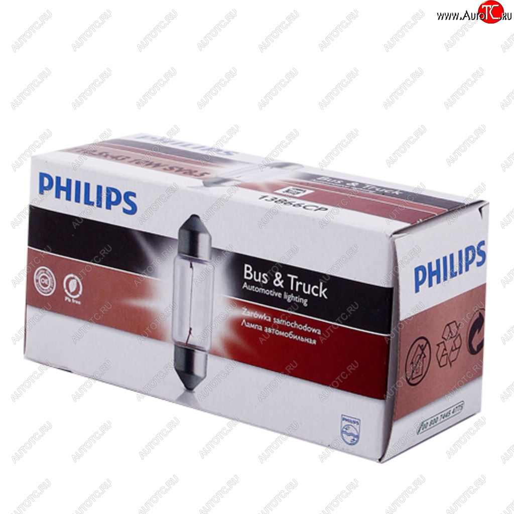 83 р. Лампа 24V C10W SV8.5-8 43мм PHILIPS PHILIPS 13866cp  с доставкой в г. Керчь
