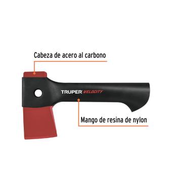 2 349 р. Топор 0.45кг туристический фибергласовая ручка в чехле TRUPER TRUPER 101769  с доставкой в г. Керчь. Увеличить фотографию 3