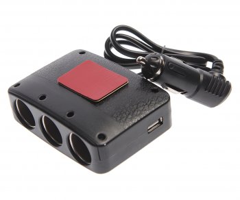 419 р. Разветвитель прикуривателя 3-х гнездовой 12-24V 2USB OLESSON OLESSON no.1636  с доставкой в г. Керчь. Увеличить фотографию 2
