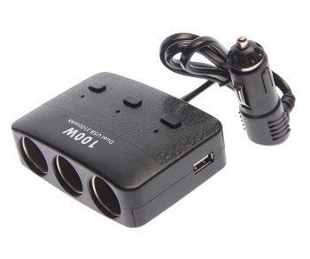 419 р. Разветвитель прикуривателя 3-х гнездовой 12-24V 2USB OLESSON OLESSON no.1636  с доставкой в г. Керчь. Увеличить фотографию 1