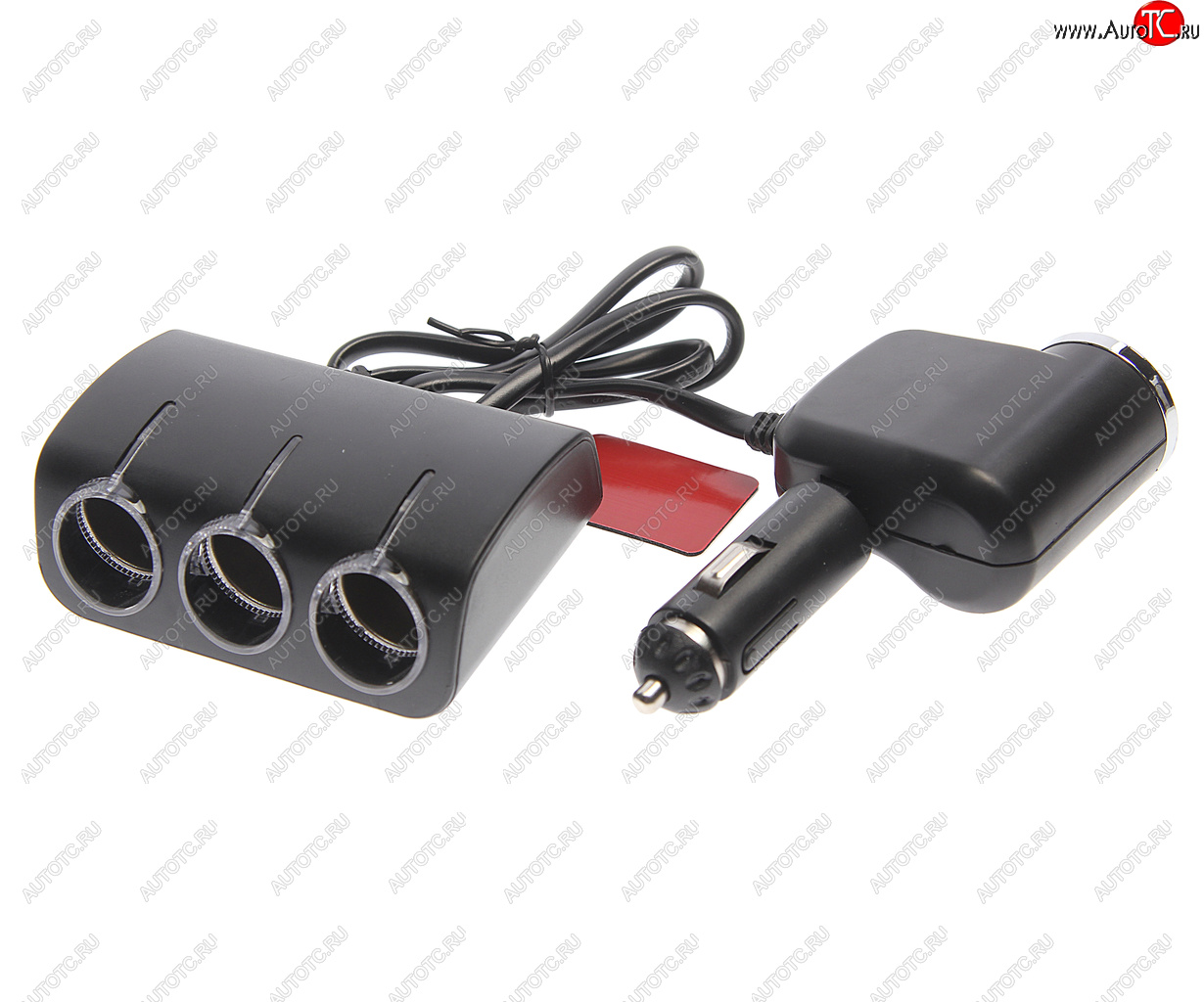 619 р. Разветвитель прикуривателя 4-х гнездовой 12-24V 1USB OLESSON OLESSON no.1528  с доставкой в г. Керчь