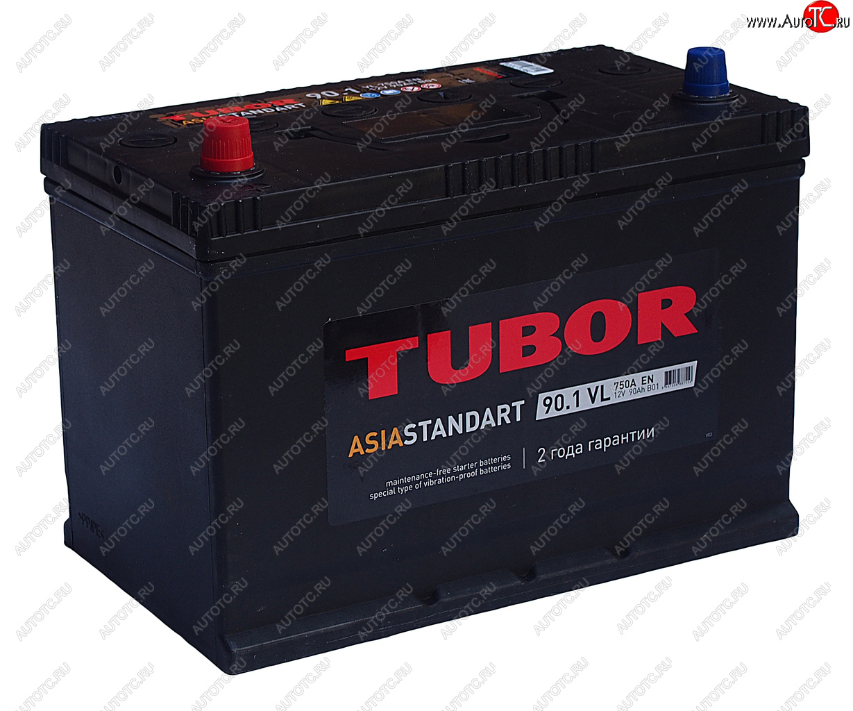13 199 р. Аккумулятор TUBOR Asia Standart 90Ач TUBOR 6ст90(1) d31r  с доставкой в г. Керчь