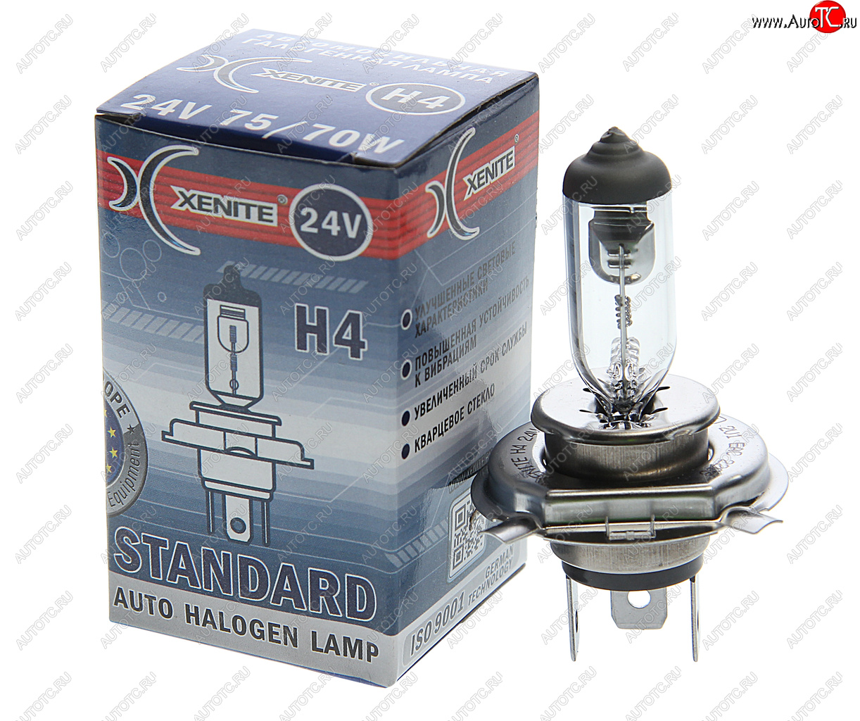202 р. Лампа 24V H4 7570W P43t 3200К Standard XENITE XENITE 1007064  с доставкой в г. Керчь