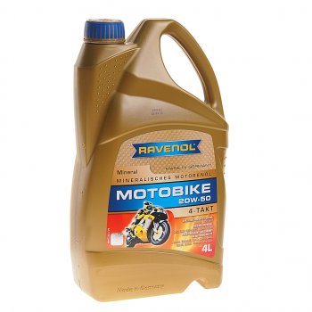 5 549 р. Масло моторное для 4-х тактных двигателей Motobike 4T 20W50 мин.4л RAVENOL RAVENOL 1173122-004  с доставкой в г. Керчь. Увеличить фотографию 1