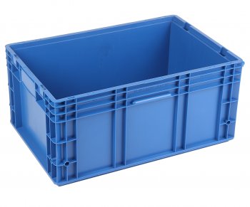 Ящик полимерный многооборотный 594х396х280мм синий IPLAST IPLAST ip-530859