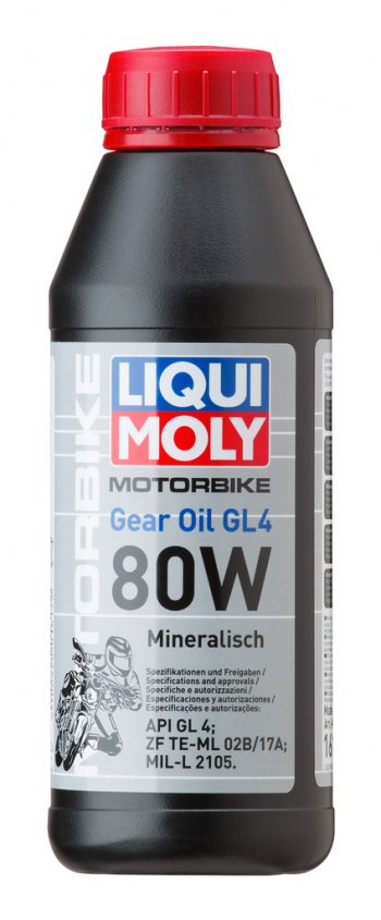 819 р. Масло трансмиссионное RACING GEAR OIL мото GL-4 80W мин.0.5л LIQUI MOLY LIQUI MOLY 1617  с доставкой в г. Керчь. Увеличить фотографию 1