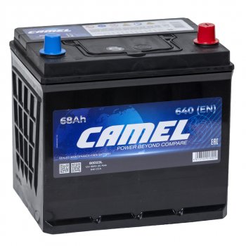 Аккумулятор CAMEL Asia 68Ач обратная полярность CAMEL 6ст68(0) 80d23l