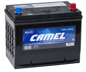 11 849 р. Аккумулятор CAMEL Asia 80Ач обратная полярность CAMEL 6ст80(0) 105d26l  с доставкой в г. Керчь. Увеличить фотографию 1