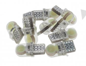 26 р. Лампа светодиодная 12V W5W T10 W2.1x9.5d 6000K COB в силиконе White MEGA ELECTRIC MEGA ELECTRIC 70214  с доставкой в г. Керчь. Увеличить фотографию 1