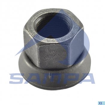 145 р. Гайка колеса VOLVO (7/8 UNFх/h-34/ключ 33мм) юбка подвижная SAMPA SAMPA 031.082 SAMPA 031.082  с доставкой в г. Керчь. Увеличить фотографию 1