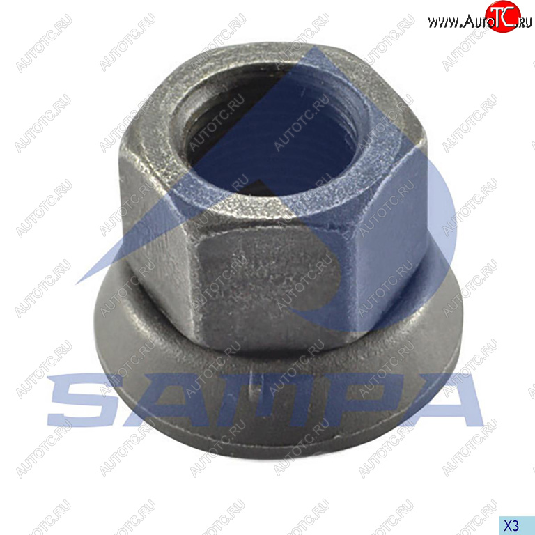 145 р. Гайка колеса VOLVO (7/8 UNFх/h-34/ключ 33мм) юбка подвижная SAMPA SAMPA 031.082 SAMPA 031.082  с доставкой в г. Керчь