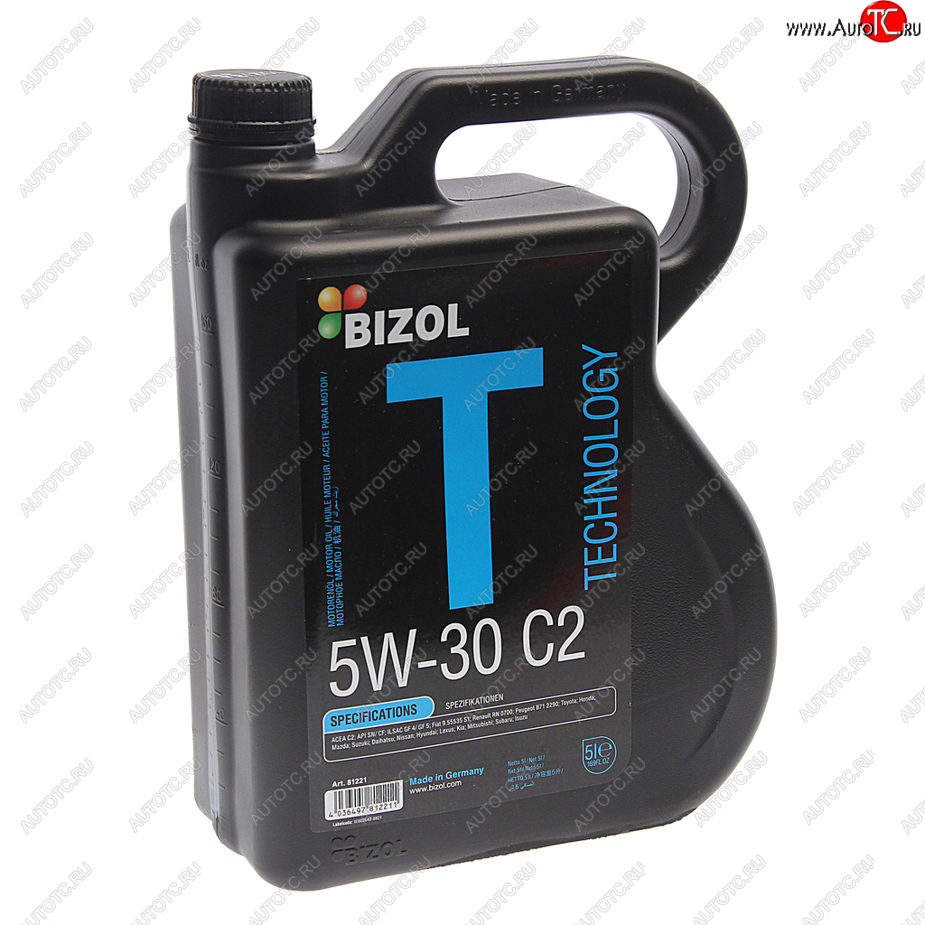 5 999 р. Масло моторное TECHNOLOGY 5W30 C2 синт.5л BIZOL BIZOL 81221  с доставкой в г. Керчь