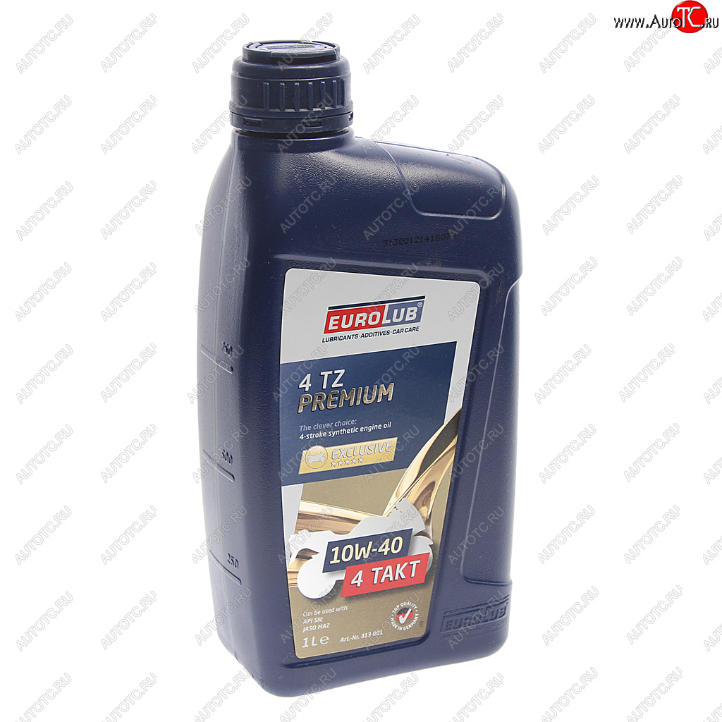 1 599 р. Масло моторное для 4-х тактных двигателей MOTO 4TZ Premium 10W40 синт.1л EUROLUB EUROLUB 313001  с доставкой в г. Керчь