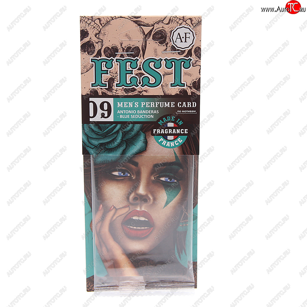 113 р. Ароматизатор подвесной пластина (Antonio Banderas-Blue seduction) Fest AURA FRESH AURA FRESH 23432  с доставкой в г. Керчь