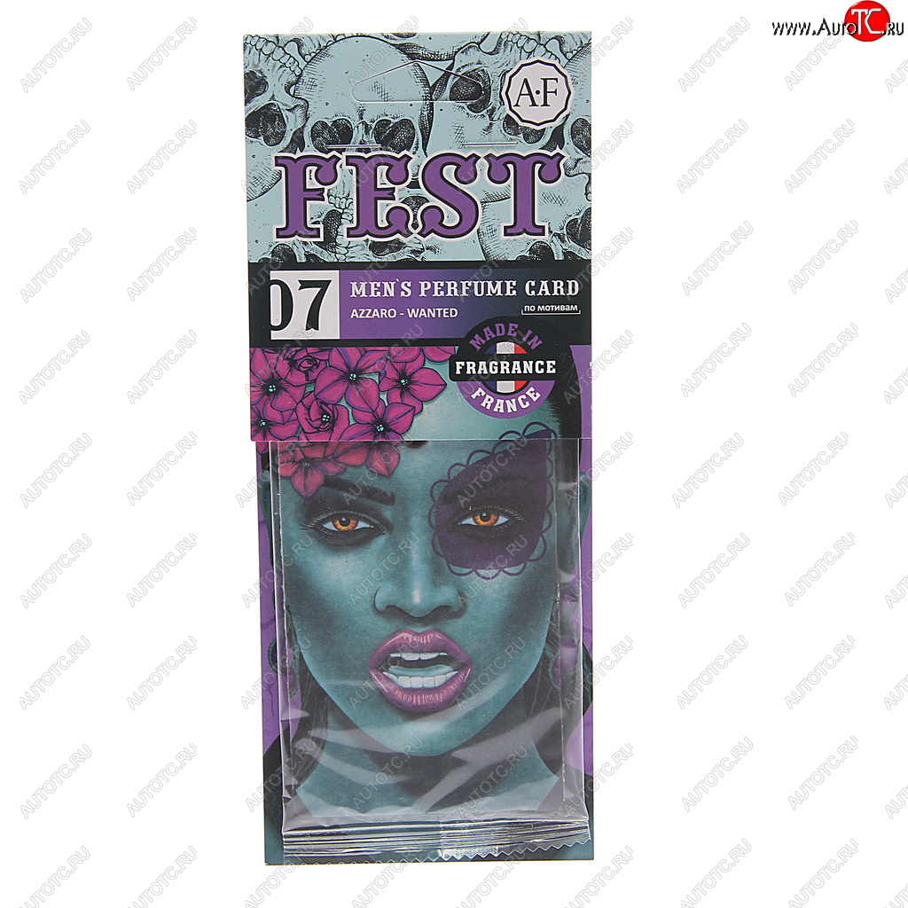 114 р. Ароматизатор подвесной пластина (Azzaro-Wanted) Fest AURA FRESH AURA FRESH 23428  с доставкой в г. Керчь