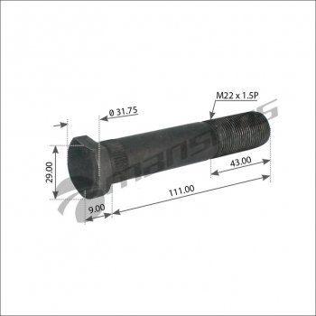 290 р. Шпилька колеса IVECO (M22x1.5x119) MANSONS MANSONS 033.790.205  с доставкой в г. Керчь. Увеличить фотографию 3