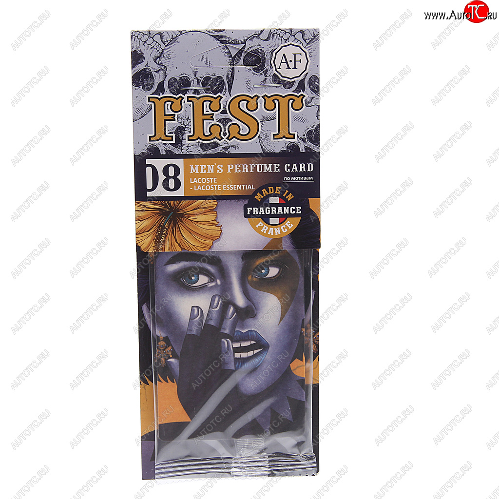 114 р. Ароматизатор подвесной пластина (Lacoste-Lacoste Essential) Fest AURA FRESH AURA FRESH 23430  с доставкой в г. Керчь