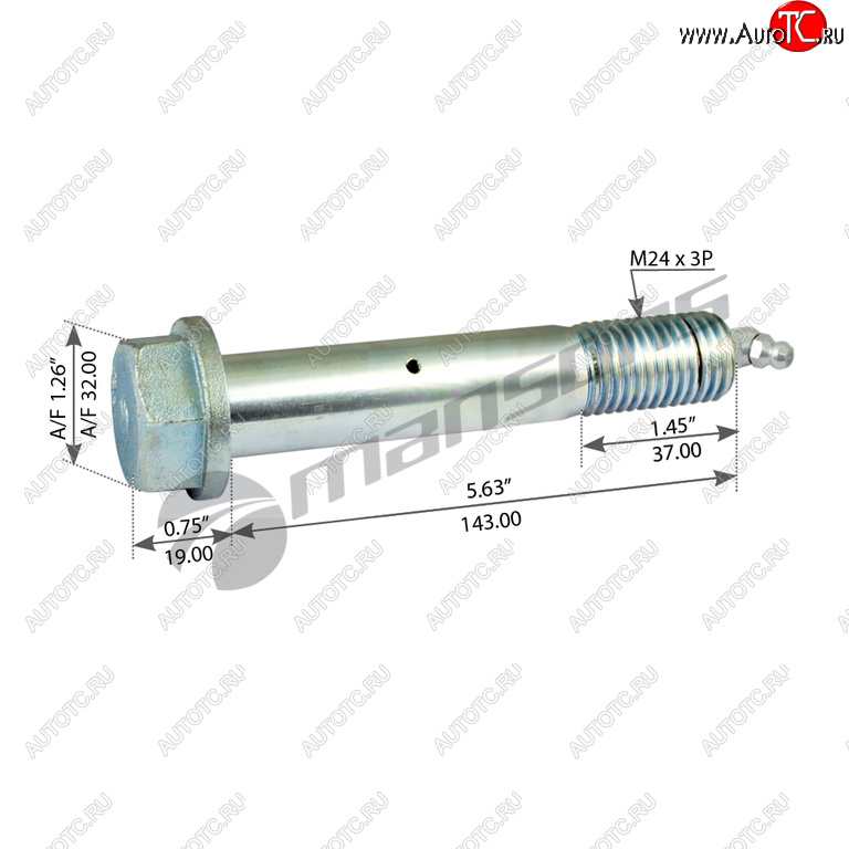 459 р. Болт VOLVO рессоры с масленкой MANSONS MANSONS 900.569  с доставкой в г. Керчь