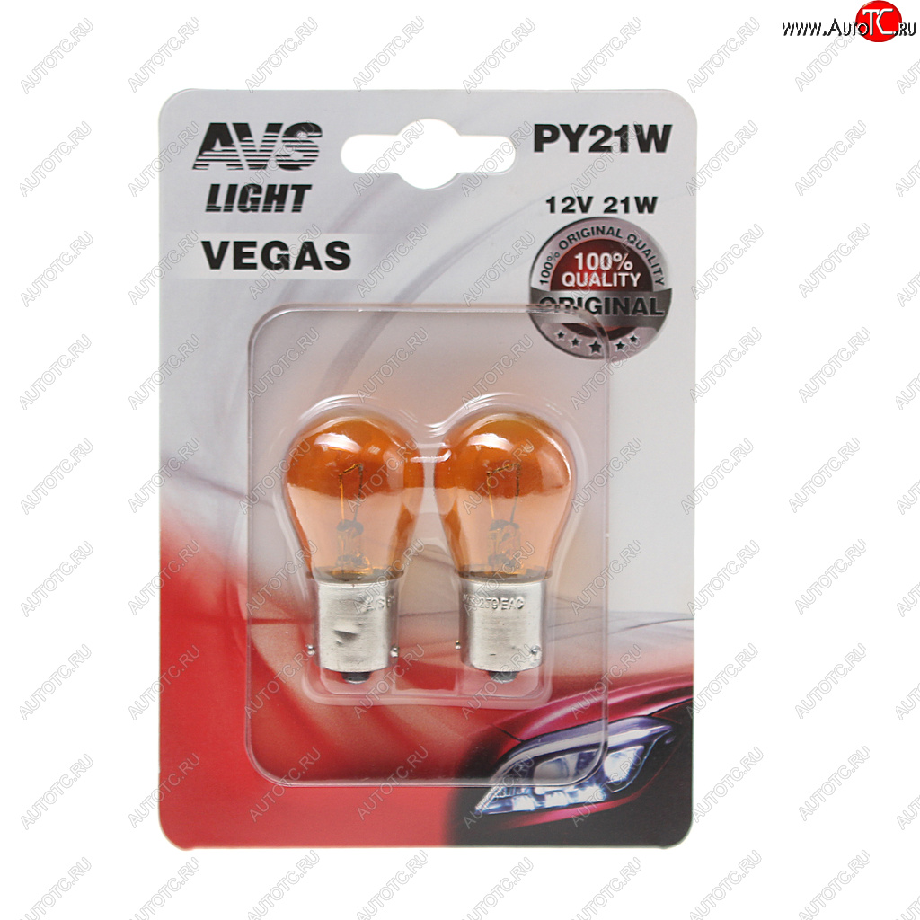 94 р. Лампа 12V PY21W BAU15s желтая блистер (2шт.) AVS AVS a78476s AVS a78476s  с доставкой в г. Керчь