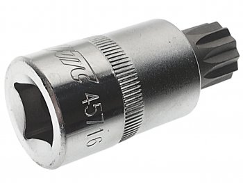 449 р. Бита-головка 12 SPLINE М16х55мм JTC JTC TOOLS CO., LTD jtc-45716  с доставкой в г. Керчь. Увеличить фотографию 1