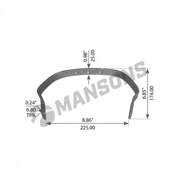 589 р. Пружина VOLVO колодок задних стяжная MANSONS MANSONS 900.030  с доставкой в г. Керчь. Увеличить фотографию 1