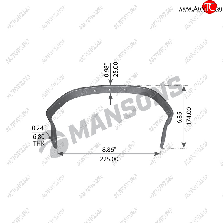 589 р. Пружина VOLVO колодок задних стяжная MANSONS MANSONS 900.030  с доставкой в г. Керчь