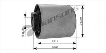 729 р. Сайлентблок MAN TGA,TGS,TGX стабилизатора кабины (16х6480х60) MANSONS MANSONS 400.554  с доставкой в г. Керчь. Увеличить фотографию 1