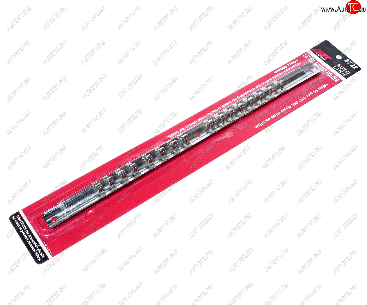 359 р. Держатель головок 14 L=400мм стальная рейка 16шт. JTC JTC TOOLS CO., LTD jtc-3722  с доставкой в г. Керчь