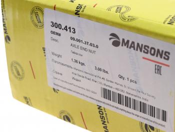 6 949 р. Болт ступицы BPW (ECO Plus 2.8-9т) М32х2 с зубчатой шайбой MANSONS MANSONS 300.413  с доставкой в г. Керчь. Увеличить фотографию 4