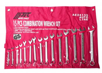 6 499 р. Набор ключей комбинированных 6-21мм 15 предметов в планшете JTC JTC TOOLS CO., LTD jtc-ae2415s  с доставкой в г. Керчь. Увеличить фотографию 1