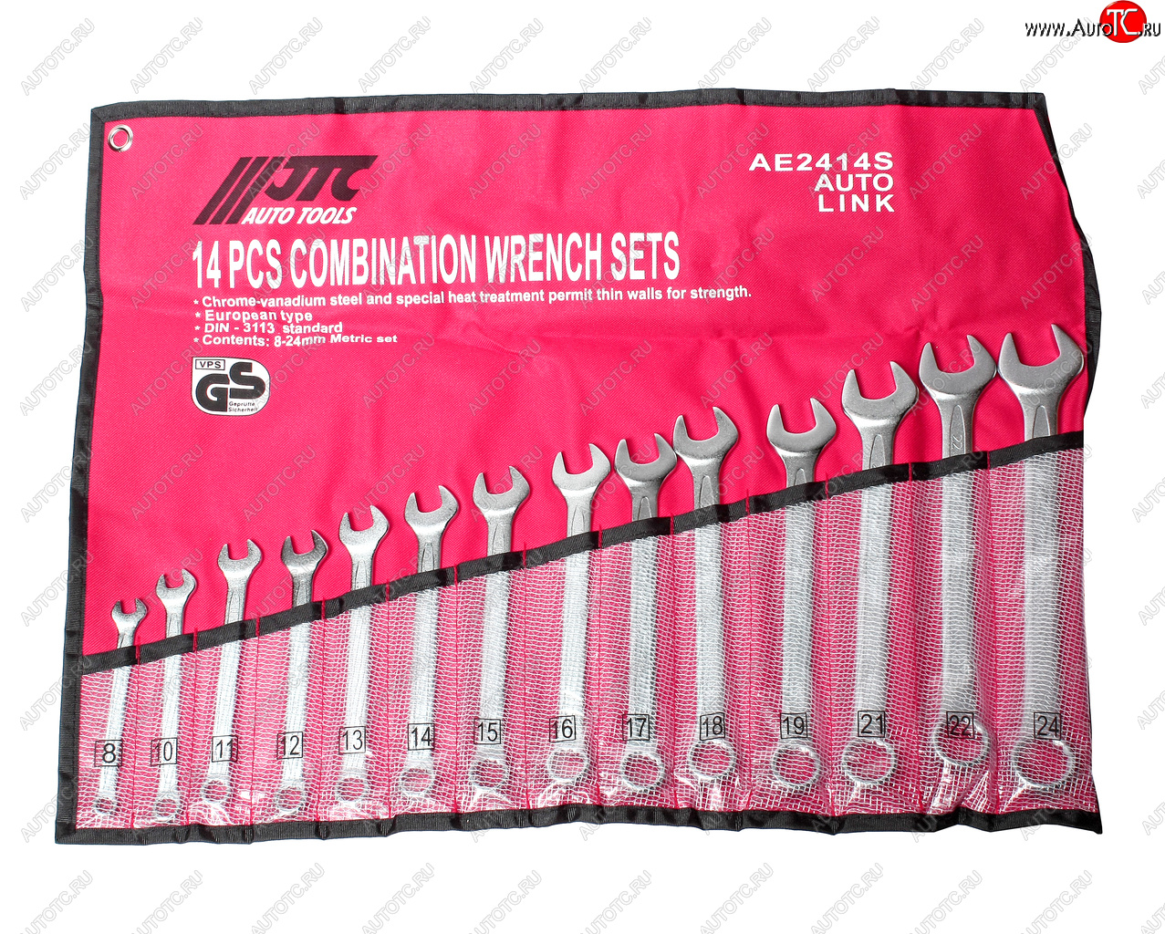 8 749 р. Набор ключей комбинированных 8-24мм 14 предметов в планшете JTC JTC TOOLS CO., LTD jtc-ae2414s  с доставкой в г. Керчь