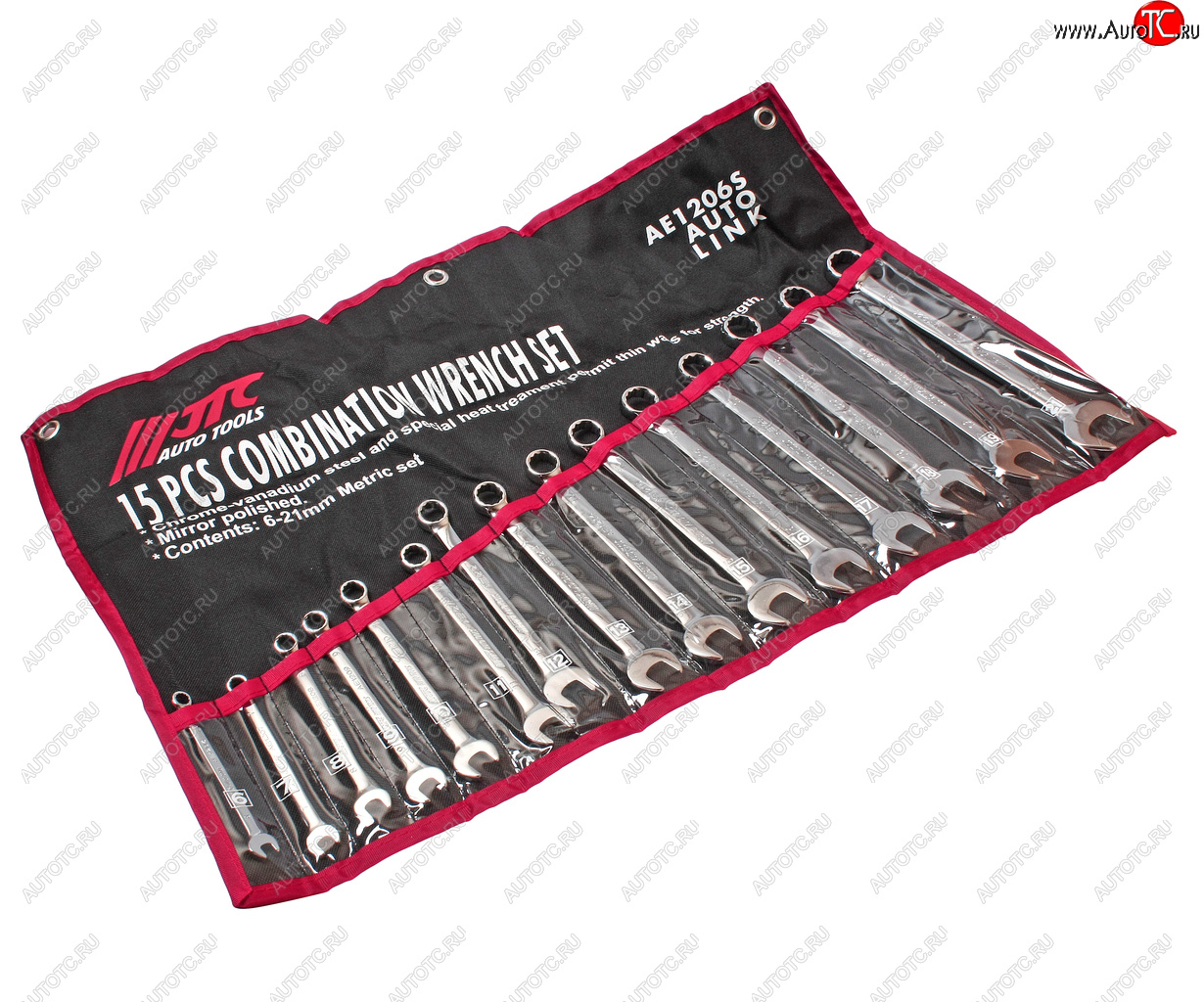 9 899 р. Набор ключей комбинированных 6-21мм 15 предметов в планшете JTC JTC TOOLS CO., LTD jtc-ae1206s  с доставкой в г. Керчь