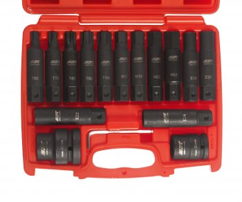 20 499 р. Набор бит 34 SPLINE Е18-24, TORX Т60-100, HEX Н17-24 ударных с держат. 34, 1 107мм 16 пр. JTC JTC TOOLS CO., LTD jtc-j616c  с доставкой в г. Керчь. Увеличить фотографию 2