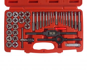 10 849 р. Набор метчиков и плашек 40 предметов в кейсе JTC JTC TOOLS CO., LTD jtc-3432a  с доставкой в г. Керчь. Увеличить фотографию 2