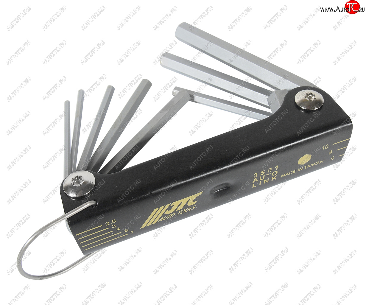999 р. Набор ключей шестигранных 2.5-10мм раскладной 8 предметов JTC JTC TOOLS CO., LTD jtc-3501  с доставкой в г. Керчь