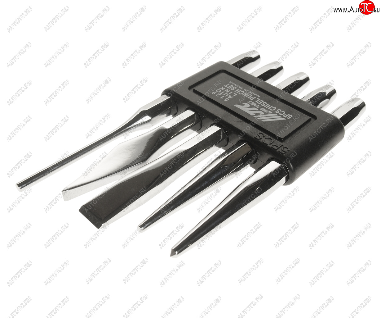 1 999 р. Набор выколоток и зубил с кернером 5 предметов в кейсе JTC JTC TOOLS CO., LTD jtc-5129  с доставкой в г. Керчь