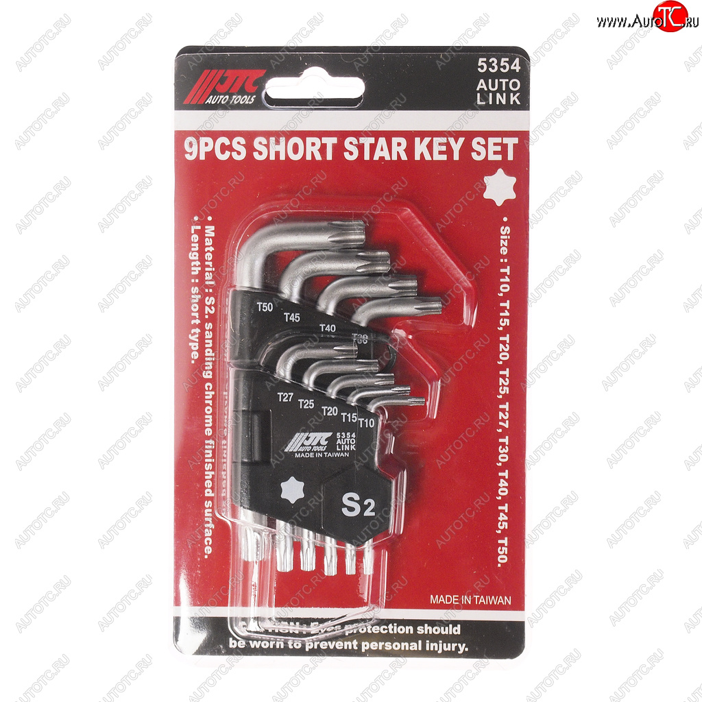 1 379 р. Набор ключей TORX T10-Т50 Г-образных 9 предметов JTC JTC TOOLS CO., LTD jtc-5354  с доставкой в г. Керчь