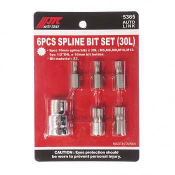 899 р. Набор бит 12 SPLINE с держателем М5-12 6 предметов JTC JTC TOOLS CO., LTD jtc-5365  с доставкой в г. Керчь. Увеличить фотографию 1