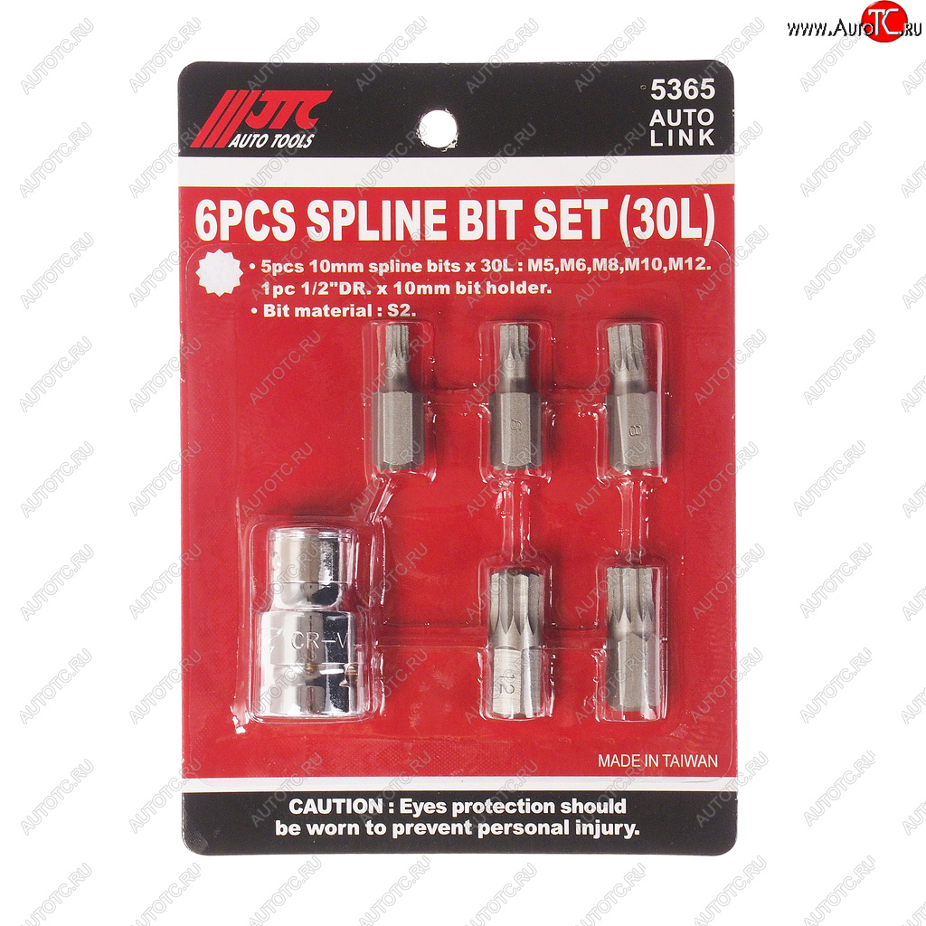 899 р. Набор бит 12 SPLINE с держателем М5-12 6 предметов JTC JTC TOOLS CO., LTD jtc-5365  с доставкой в г. Керчь