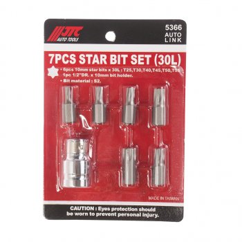799 р. Набор бит 12 TORX Т25-55 7 предметов JTC JTC TOOLS CO., LTD jtc-5366  с доставкой в г. Керчь. Увеличить фотографию 1