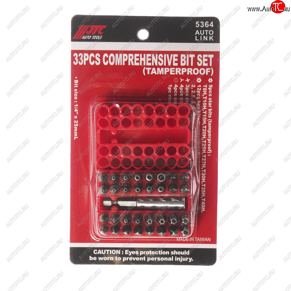 1 489 р. Набор бит 14 TORX, HEX, SPANNER с магнитным держателем 33 предмета в боксе JTC JTC TOOLS CO., LTD jtc-5364  с доставкой в г. Керчь