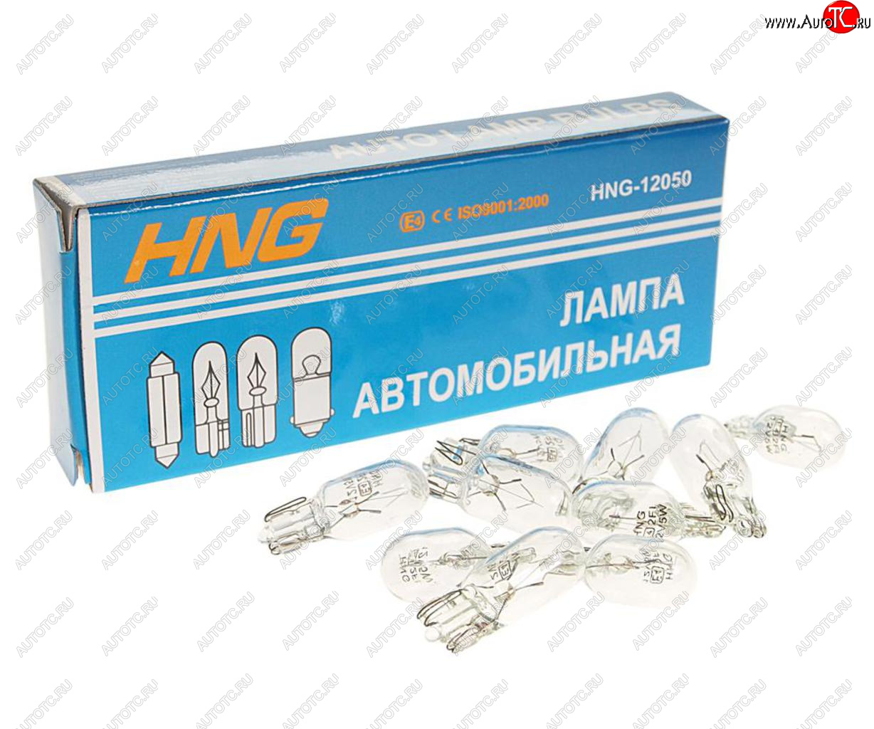 9 р. Лампа 12V W5W T10W W2.1x9.5d Long Life HNG HNG 12050  с доставкой в г. Керчь