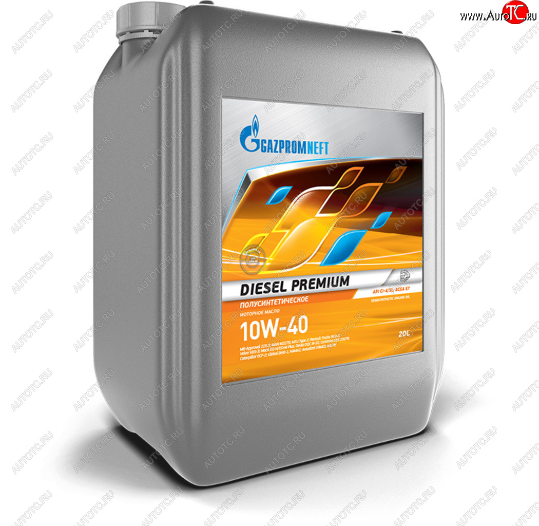 7 999 р. Масло дизельное DIESEL PREMIUM CI-4SLE7E5 10W40 псинт.20л17.84кг GAZPROMNEFT GAZPROMNEFT 0253141969  с доставкой в г. Керчь