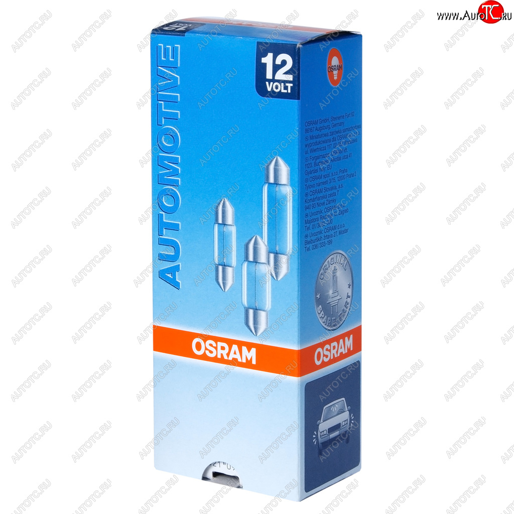 72 р. Лампа 12V C10W SV8.5-8 36мм OSRAM OSRAM 6461  с доставкой в г. Керчь