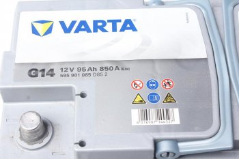 38 749 р. Аккумулятор VARTA Silver Dynamic AGM 95Ач обратная полярность VARTA 6ст95(0) g14 (a5)  с доставкой в г. Керчь. Увеличить фотографию 2