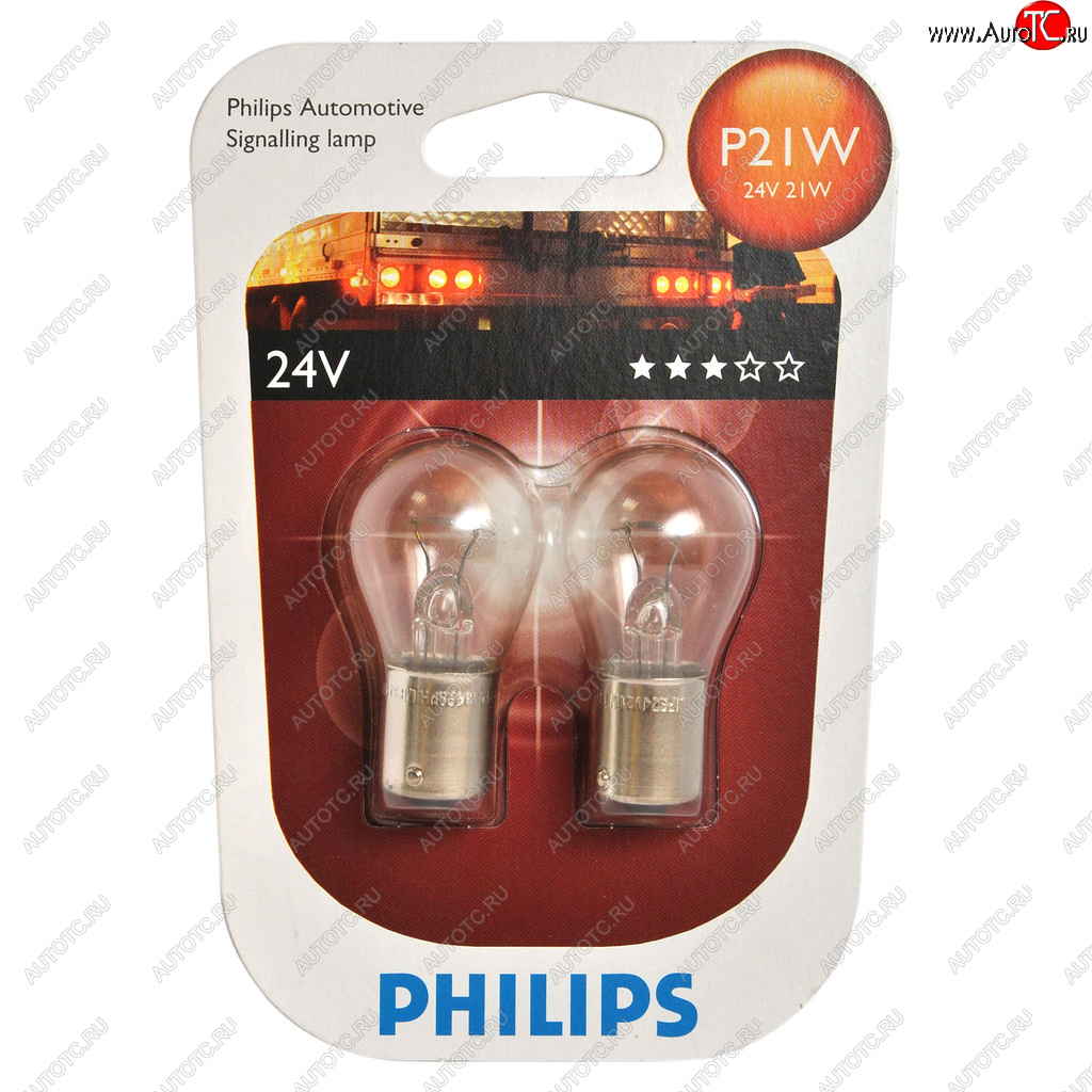 179 р. Лампа 24V P21W BA15s блистер (2шт.) PHILIPS PHILIPS 13498b2  с доставкой в г. Керчь