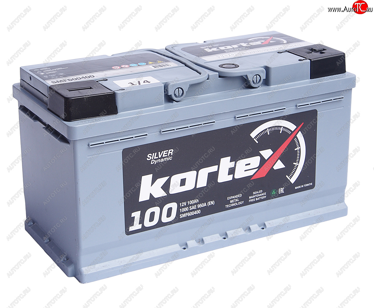 17 299 р. Аккумулятор KORTEX SILVER Dynamic 100Ач обратная полярность KORTEX 6ст100(0) smf600400  с доставкой в г. Керчь