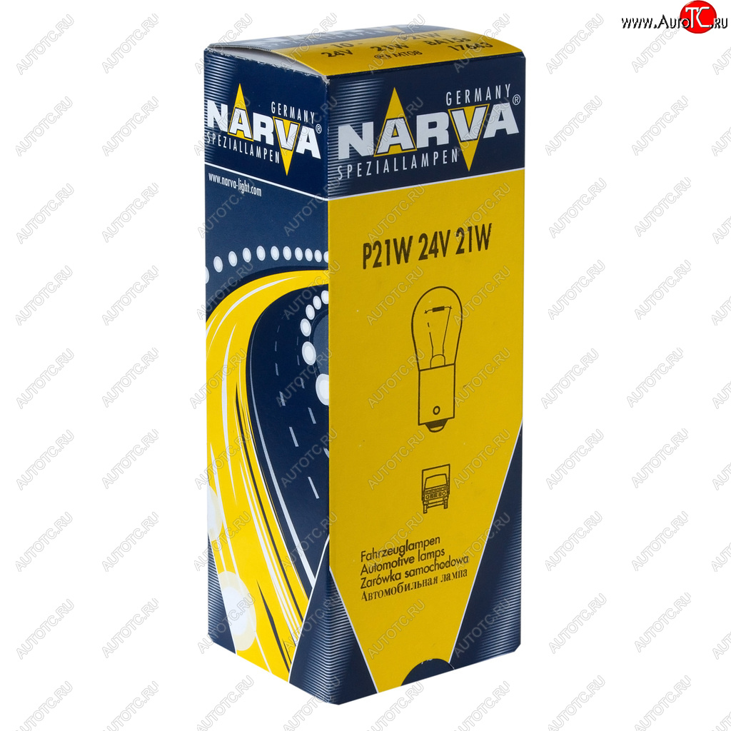 57 р. Лампа 24V P21W BA15s NARVA NARVA 176433000  с доставкой в г. Керчь