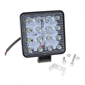 379 р. Фара рабочего света 105х105мм 10-30V 48LED MISTAR MISTAR mis-48w  с доставкой в г. Керчь. Увеличить фотографию 2